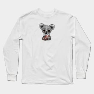 Cute Baby Koala Playing With Football Long Sleeve T-Shirt